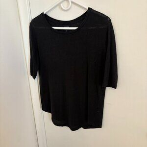 100% Linen Who What Wear Fine Knit Elbow Length Sleeve Sweater Size M